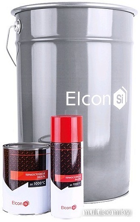 Эмаль Elcon Термостойкая 600°C (серебристо-серый, аэрозоль 520 мл)