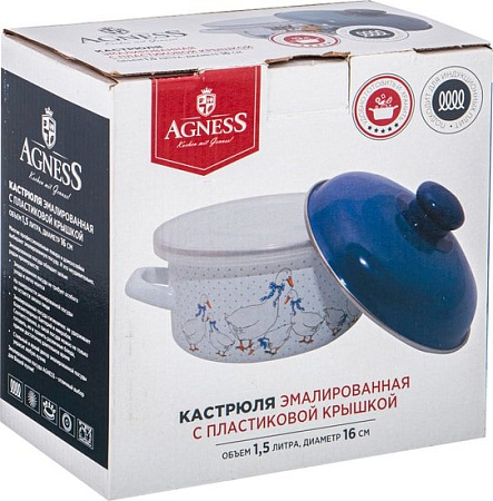 Кастрюля Agness Гуси 951-039