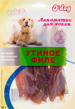 Лакомство для собак O'dog Утиное филе 85 г