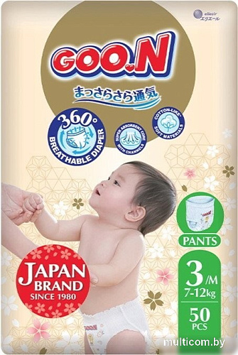 Goo.N Pants Premium Soft 3 M 7-12 кг (50 шт)