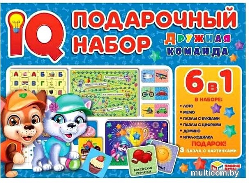 Развивающая игра Умные игры ружная команда. IQ-подарочный набор 6 в 1 4680107928023