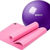 Набор для йоги Sundays Fitness Фитбол IR97402-65 + Коврик 1см IR97506 (фиолетовый, розовый)