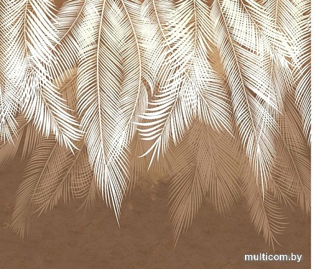 Фотообои Citydecor Пальмовые листья 300x260 (коричневые гранж)