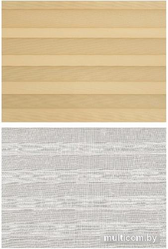 Плиссе Delfa Basic Uni СПШ-3105/3504 Basic Transparent (43x160, бежевый/белый)