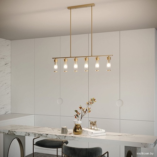 Подвесная люстра Евросвет 60166 (латунь)