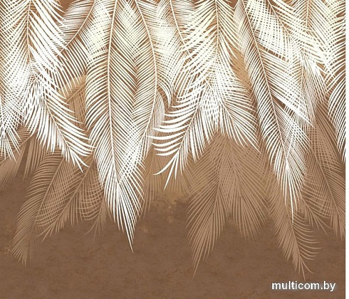 Фотообои Citydecor Пальмовые листья 300x260 (коричневые гранж)