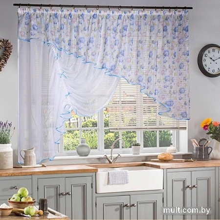 Тюль Nivasan Джульетта-1л DGc.L-1 (голубой)