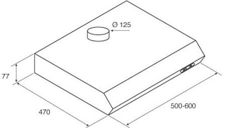 Кухонная вытяжка Jetair Senti SI/F/60 PRF0023745C