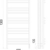 Полотенцесушитель TERMINUS Прато П15 500х1300 электро
