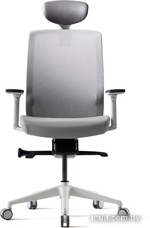 Кресло Bestuhl J1 White Pl с подголовником (серый)