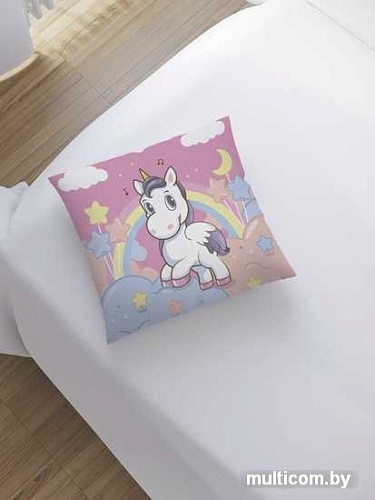 Чехол на подушку JoyArty Музыкальный единорог sl_11990