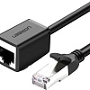 Удлинитель по витой паре Ugreen NW122 11279 RJ45 - RJ45 (1 м, черный)