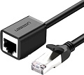 Удлинитель по витой паре Ugreen NW122 11279 RJ45 - RJ45 (1 м, черный)