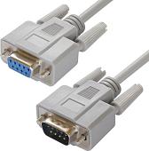 Удлинитель Greenconnect Russia GCR-DB9CM2F-1.8m RS-232 - RS-232 (1.8 м, белый)