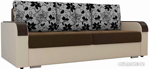 Диван Лига диванов Мейсон 102144 (коричневый/бежевый/серый)