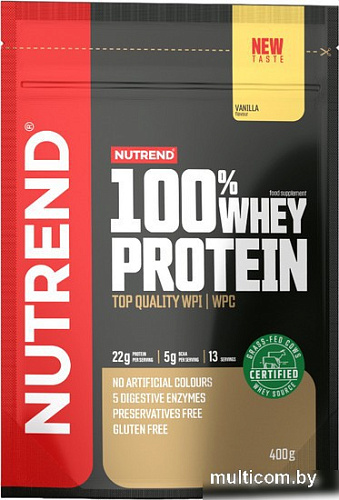 Протеин сывороточный (изолят) Nutrend 100% Whey Protein (400г, ваниль)