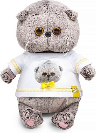 Классическая игрушка BUDI BASA Кот Басик Baby в футболке с автопортретом 10852062