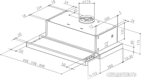 Кухонная вытяжка Faber Flox Glass BK A50 315.0567.355