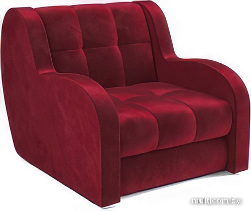 Кресло-кровать Мебель-АРС Аккордеон Барон (бархат, красный Star Velvet 3 Dark Red)