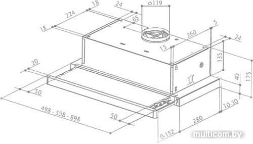 Кухонная вытяжка Faber Flox Glass BK A50 315.0567.355