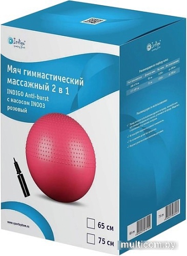 Мяч Indigo Anti-Burst IN003 75 см (розовый)