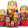 Развивающая игра Брестская Матрешка С тюльпанами в народном голландском костюме (набор 7 шт)