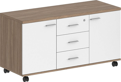 Комод Norden С 3 ящиками и замком SG.621.OD.WH (дуб темный/белый)