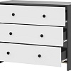 Комод Mio Tesoro Дольче 3 ящика (графит/белый)