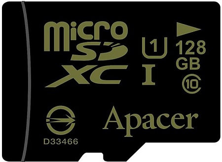 Карта памяти Apacer microSDXC AP128GMCSX10U1-R 128GB (с адаптером)