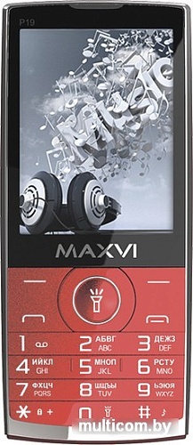 Кнопочный телефон Maxvi B6ds (красный)