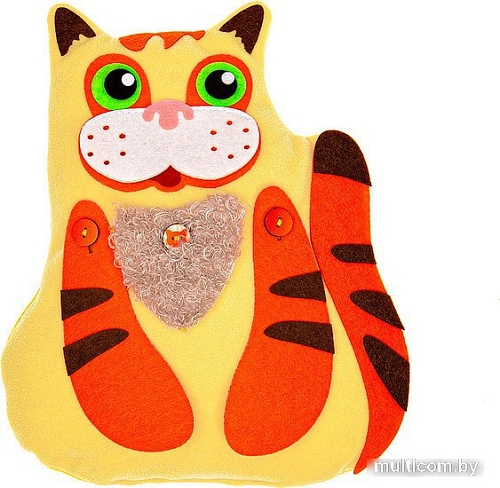 Развивающая игрушка Smile Decor Кот Кузя. Подушка-игрушка Ф708