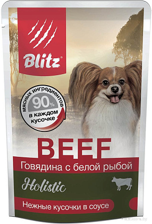 Консервированный корм для собак Blitz Holistic Beef 85 г