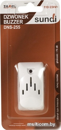 Проводной дверной звонок Zamel Buzzer DNS-255 (белый)