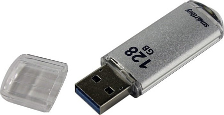 USB Flash Smart Buy V-Cut 128GB (серебристый)