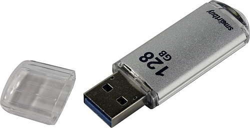 USB Flash Smart Buy V-Cut 128GB (серебристый)