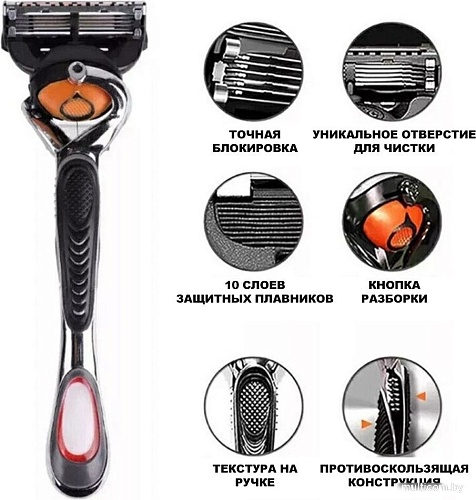 Бритвенный станок Glamify 5 касет