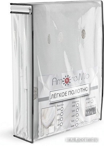 Тюль Amore Mio RR 240580-90 3x2.7 м 9979 (серебристый)