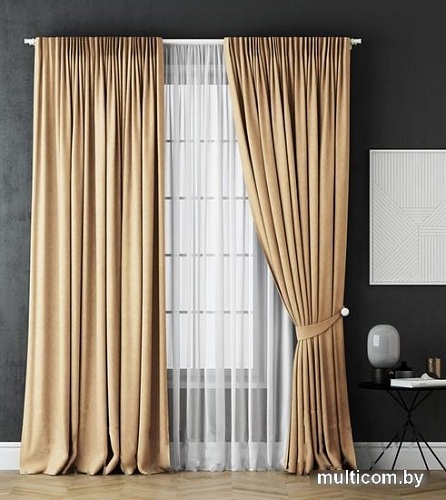 Комплект штор Pasionaria Каспиан 340x270 с подхватами (бежевый)