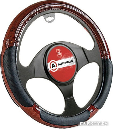 Оплетка на руль Autoprofi SP-5022 BK (M) (черный/коричневый)