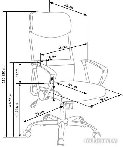 Кресло Halmar VIRE (коричневый)