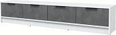 Тумба Интерлиния ТВ Концепт КТ-ТВ4-35 (бетон портленд/белый платинум)