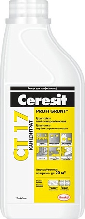 Акриловая грунтовка Ceresit CT 17 Profi Grunt 1 л