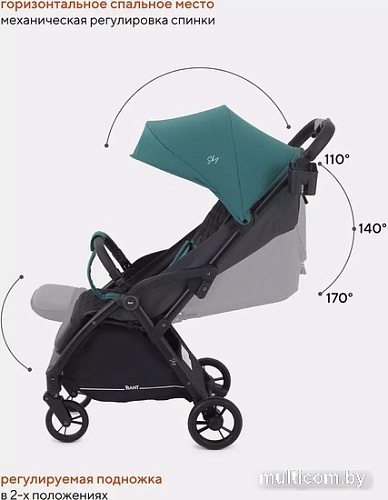 Коляска прогулочная «книга» Rant Sky RA400 (grass)