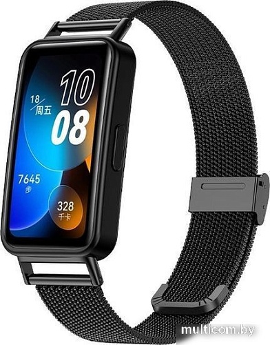 Браслет Rumi Mesh металлический для Huawei Band 8 (черный)