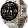 Умные часы Garmin Fenix 8 Sapphire 43мм (золотистый, дымчато-серый ремешок)