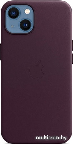 Чехол для телефона Apple MagSafe Leather Case для iPhone 13 (темная вишня)