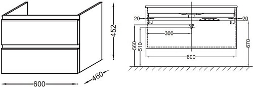 Jacob Delafon Тумба под умывальник Vox EB2030-RA-G1C (белый)