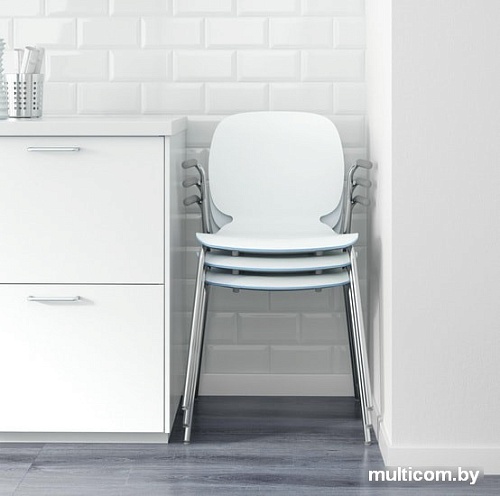 Стул Ikea Свен-Бертиль (белый/дитмар хромированный) 392.271.54