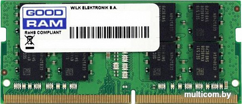 Оперативная память GOODRAM 8GB DDR4 SODIMM PC4-19200 GR2400S464L17S/4G