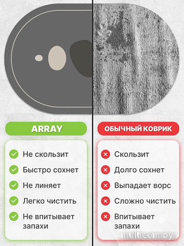 Коврик для ванной Array P211 (серый)